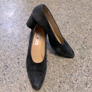 Blue Suede Saks Fifth Avenue Heels